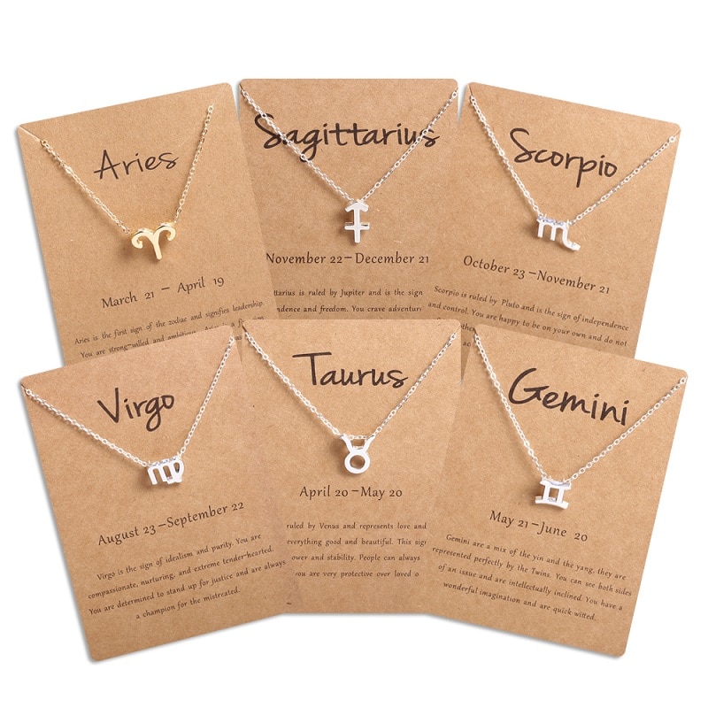 Women's Zodiac Sign Pendant Necklace