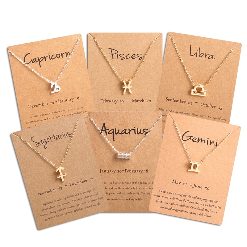 Women's Zodiac Sign Pendant Necklace