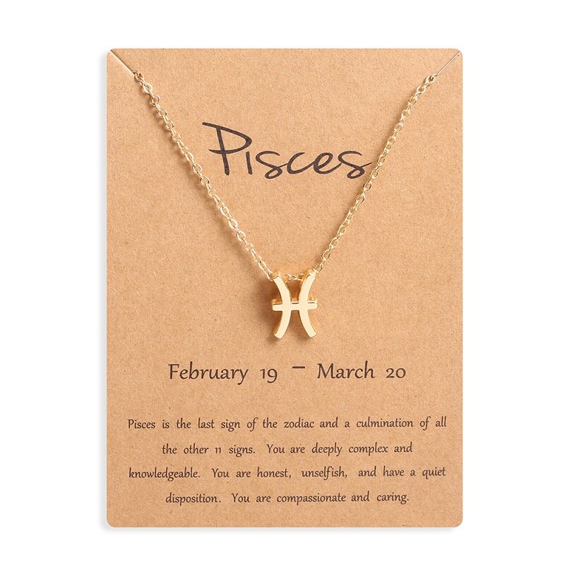 Women's Zodiac Sign Pendant Necklace