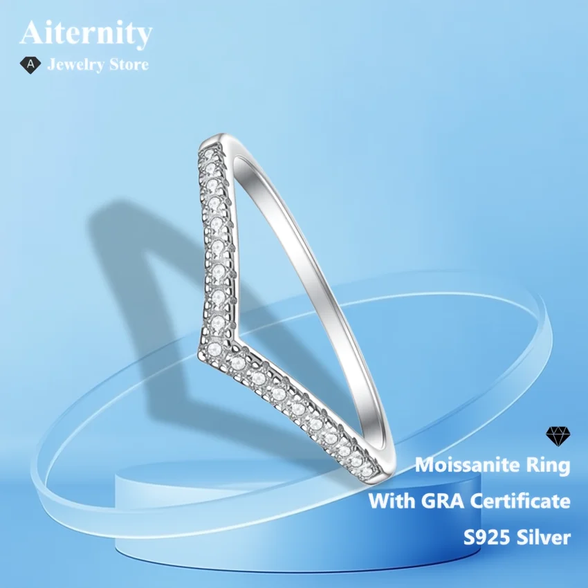 D VVS1 Moissanite Ring 925 Sterling Sliver With GRA Certificate Eternity Band Wedding Engagement Rings For Women And Men D VVS1 Moissanite Ring 925 Sterling Sliver With GRA Certificate Eternity Band Wedding Engagement Rings For Women And Men