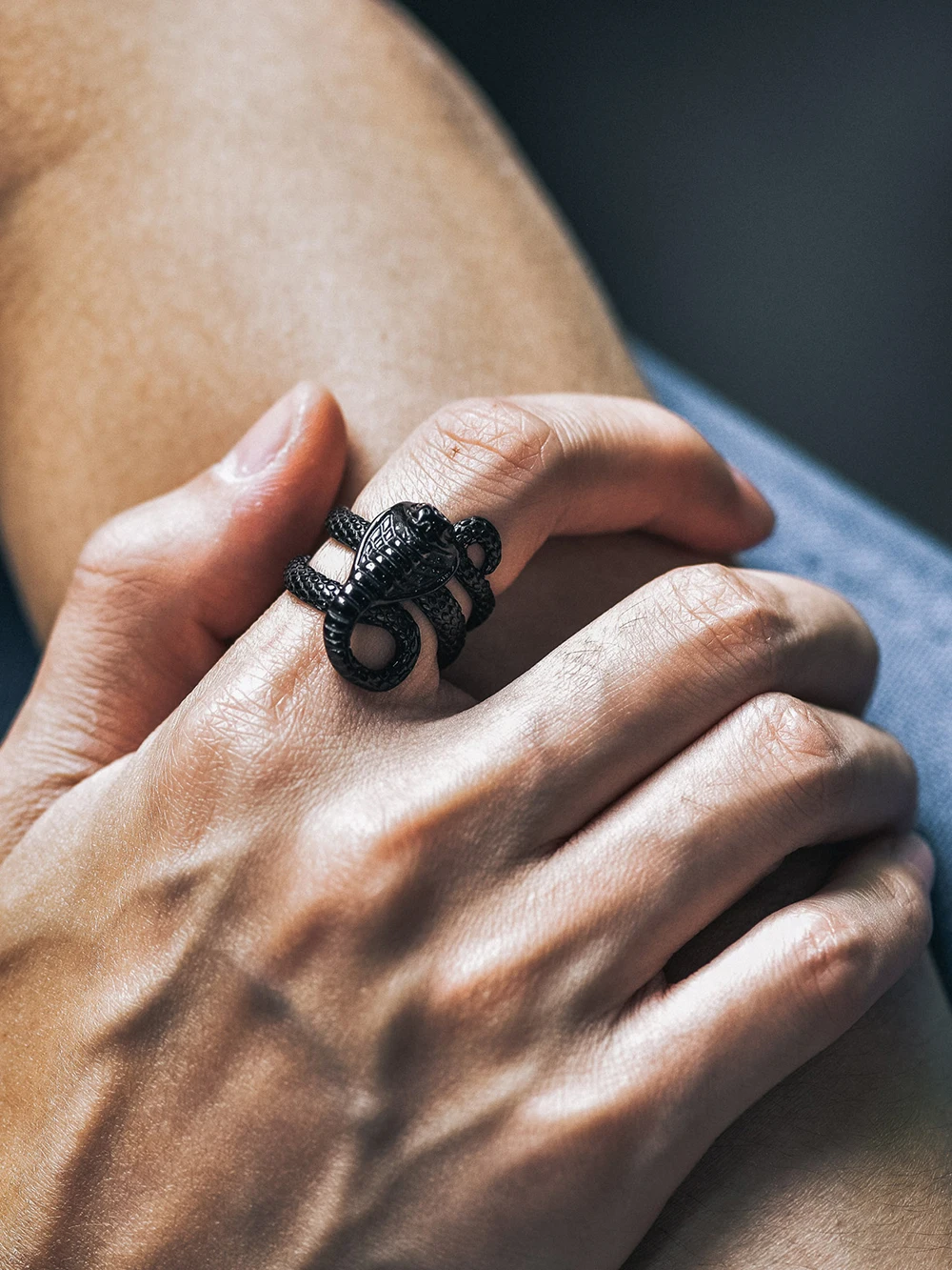 U7 Snake Rings for Man Woman 316L Stainless Steel Medusa Ouroboros Serpent Snake Bones Size 7-14 Gothic Ring Jewelry Gift Choice