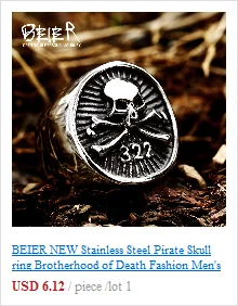 BEIER 316L stainless steel Simple men and women skull rings Fashion Inlaid Red/Blue/Black/white Stone jewelry BR8-907