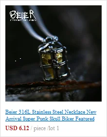 BEIER 316L stainless steel Simple men and women skull rings Fashion Inlaid Red/Blue/Black/white Stone jewelry BR8-907