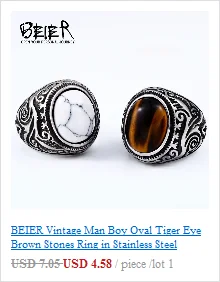 BEIER 316L stainless steel Simple men and women skull rings Fashion Inlaid Red/Blue/Black/white Stone jewelry BR8-907