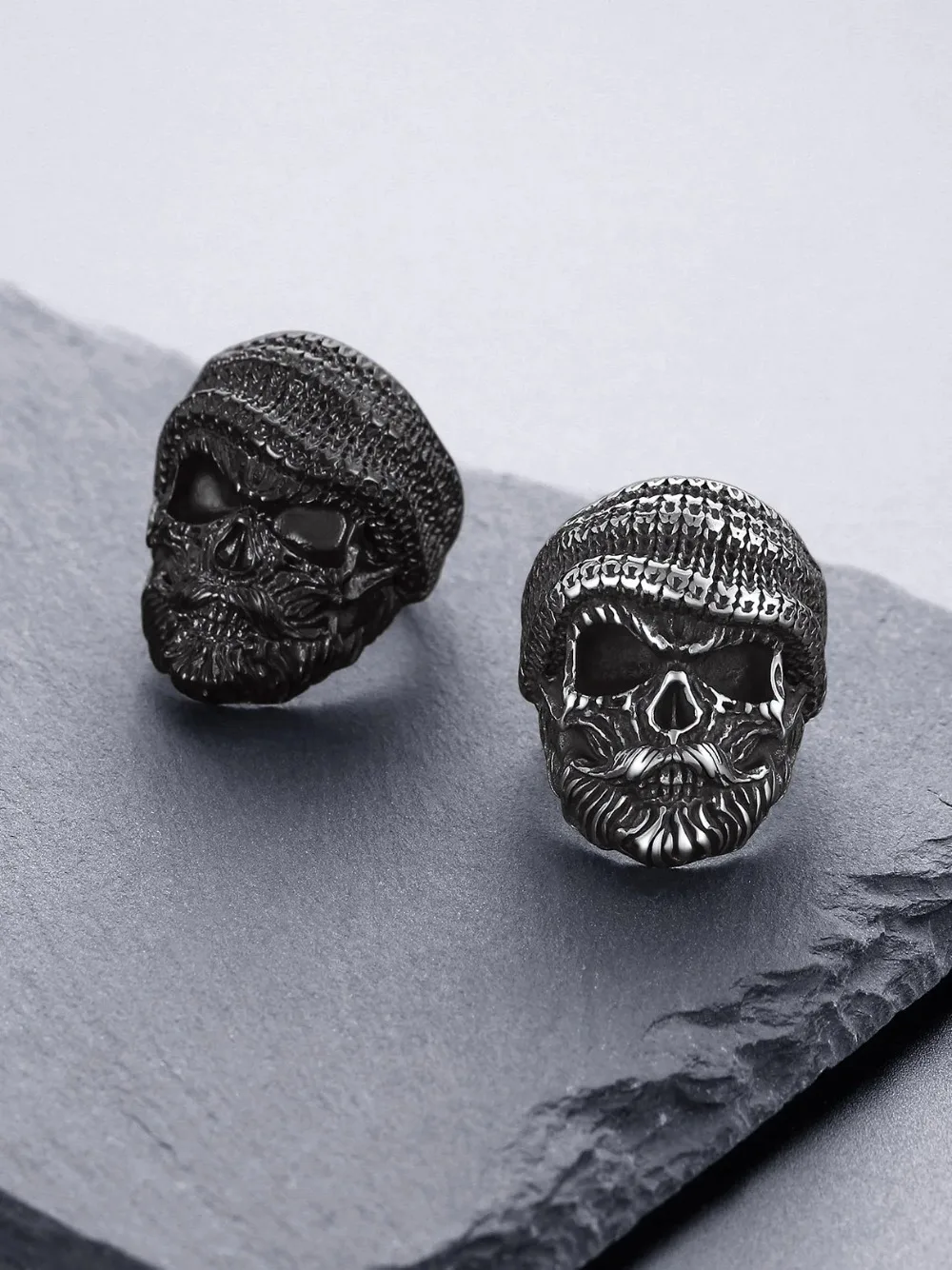 U7 Stainless Steel Big Skull Rings for Man Woman Size 7-14 Cross 3D Skeleton Cuban Chain Celtic Knot Pattern Gothic Punk Jewelry U7 Stainless Steel Big Skull Rings for Man Woman Size 7-14 Cross 3D Skeleton Cuban Chain Celtic Knot Pattern Gothic Punk Jewelry