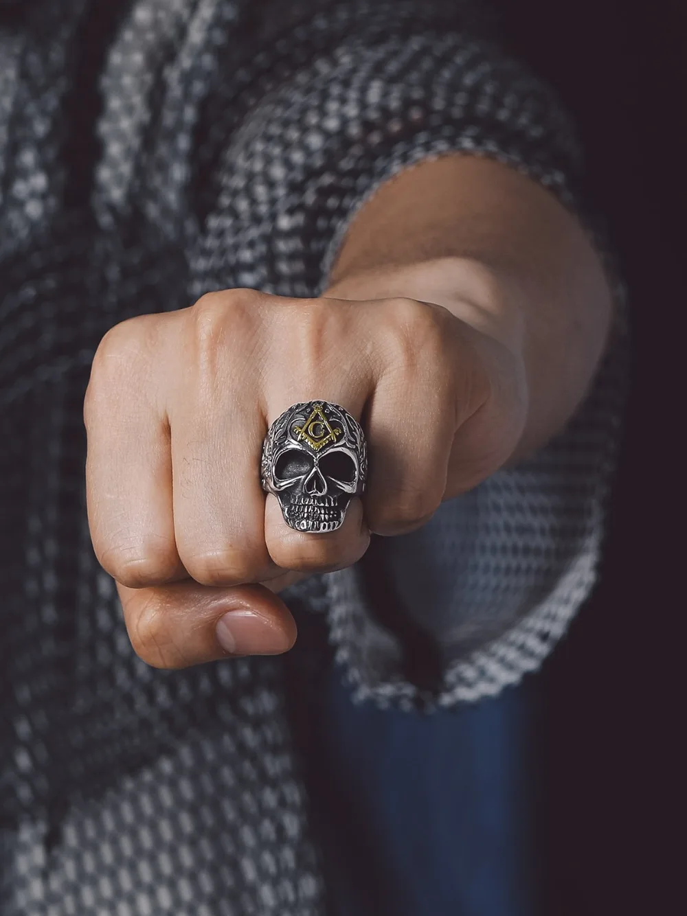U7 Stainless Steel Big Skull Rings for Man Woman Size 7-14 Cross 3D Skeleton Cuban Chain Celtic Knot Pattern Gothic Punk Jewelry U7 Stainless Steel Big Skull Rings for Man Woman Size 7-14 Cross 3D Skeleton Cuban Chain Celtic Knot Pattern Gothic Punk Jewelry