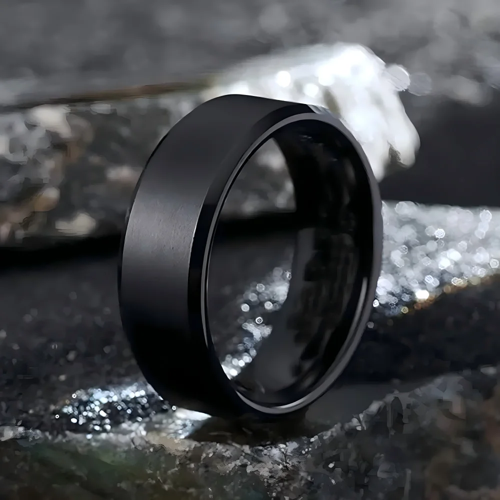 Fashion Charm Jewelry Ring for Men Women Stainless Steel Black Rings Wedding Engagement High Quality Matte Male Accessory Fashion Charm Jewelry Ring for Men Women Stainless Steel Black Rings Wedding Engagement High Quality Matte Male Accessory