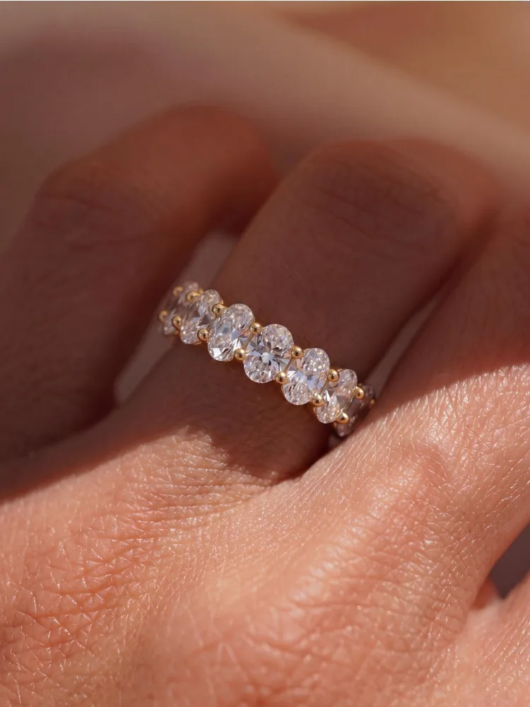 925 Sterling Silver Simplicity Classic Gorgeous Zircon Oval Ring For Women Engagement Wedding Luxury High Quality Fine Jewelry