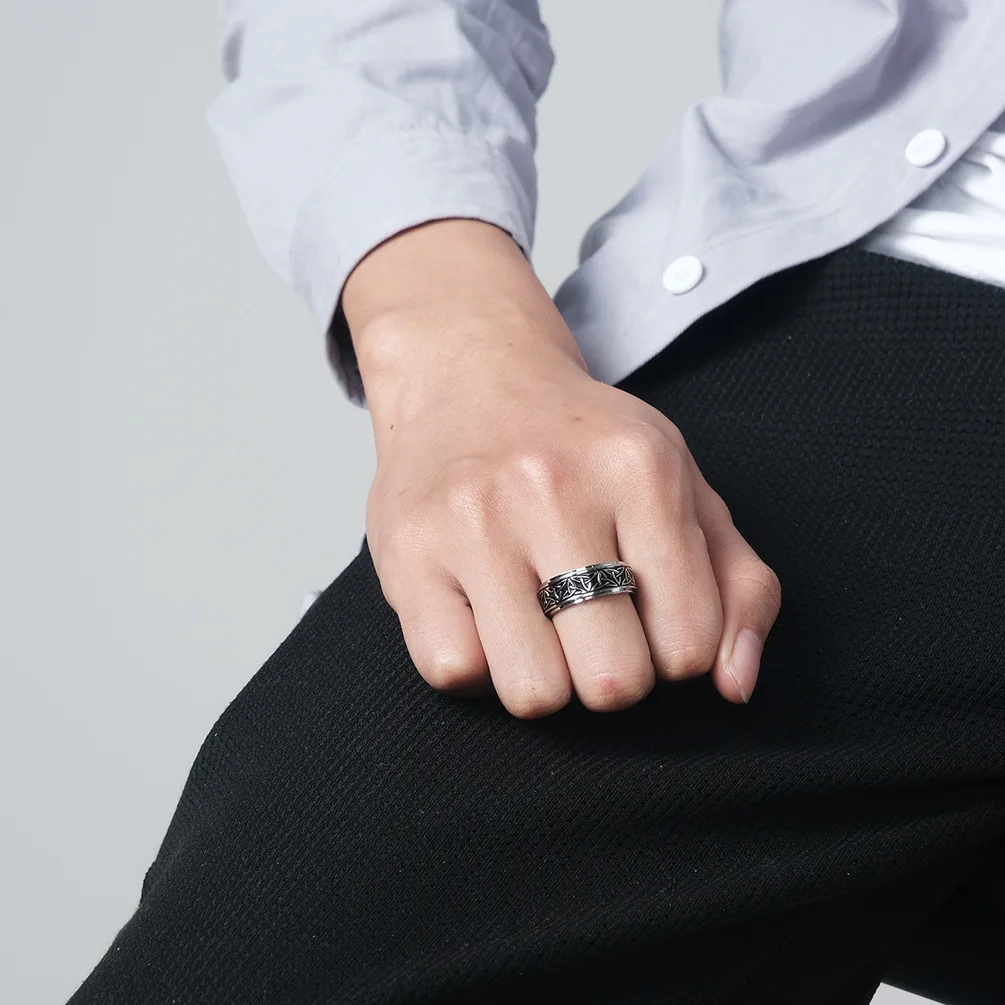 Viking Celtic Knot Rune Rings For Men Rotating Stainless Steel Anti Stress Anxiety Relife Spinning Ring Anillo Antiestres Viking Celtic Knot Rune Rings For Men Rotating Stainless Steel Anti Stress Anxiety Relife Spinning Ring Anillo Antiestres