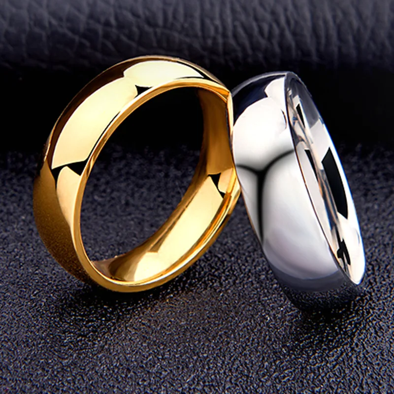 Simple 6mm Titanium Ring Women Men Prevent Allergy High Polished Wedding Rings Stainless Steel Couple Finger Jewelry Gifts Simple 6mm Titanium Ring Women Men Prevent Allergy High Polished Wedding Rings Stainless Steel Couple Finger Jewelry Gifts