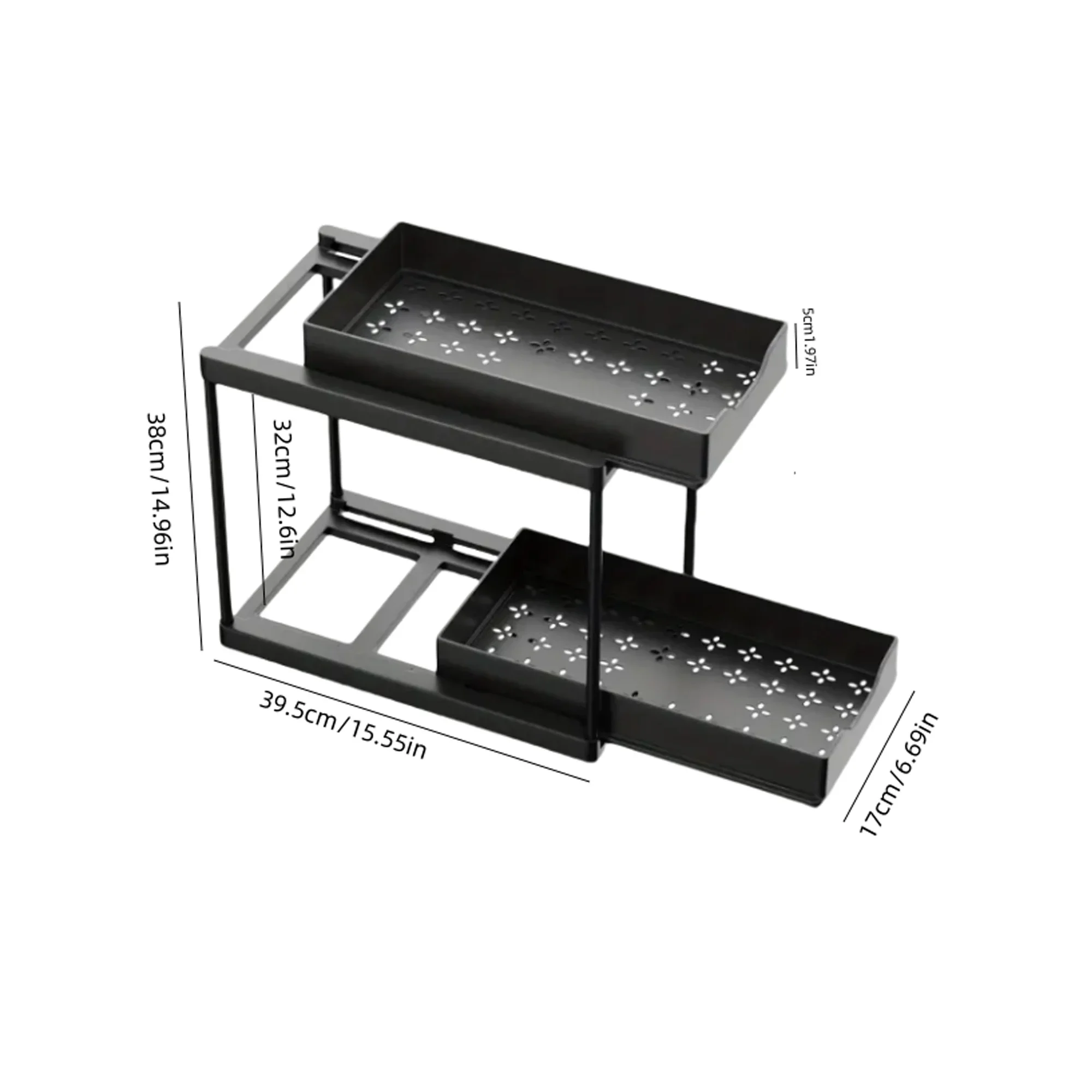 New 2 Tier Under Sink Pull Out Sliding Multi Function Space Saving Organizer Rack for Kitchen Bathroom New 2 Tier Under Sink Pull Out Sliding Multi Function Space Saving Organizer Rack for Kitchen Bathroom