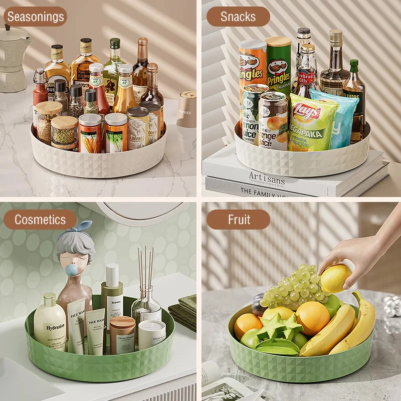 1Pc Kitchen Storage Spice Rack 360 Degree Rotating Cabinet Storage Rack Tray Cosmetic Storage Rack Non-slip Spice Round Rack 1Pc Kitchen Storage Spice Rack 360 Degree Rotating Cabinet Storage Rack Tray Cosmetic Storage Rack Non-slip Spice Round Rack