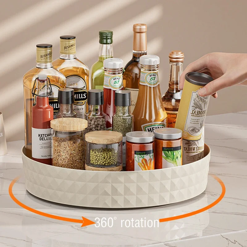 1Pc Kitchen Storage Spice Rack 360 Degree Rotating Cabinet Storage Rack Tray Cosmetic Storage Rack Non-slip Spice Round Rack 1Pc Kitchen Storage Spice Rack 360 Degree Rotating Cabinet Storage Rack Tray Cosmetic Storage Rack Non-slip Spice Round Rack