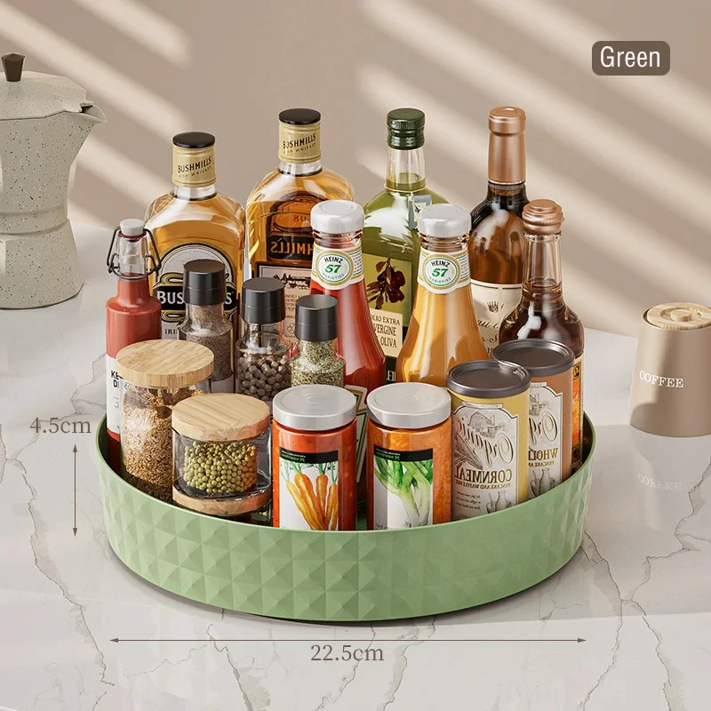 1Pc Kitchen Storage Spice Rack 360 Degree Rotating Cabinet Storage Rack Tray Cosmetic Storage Rack Non-slip Spice Round Rack 1Pc Kitchen Storage Spice Rack 360 Degree Rotating Cabinet Storage Rack Tray Cosmetic Storage Rack Non-slip Spice Round Rack
