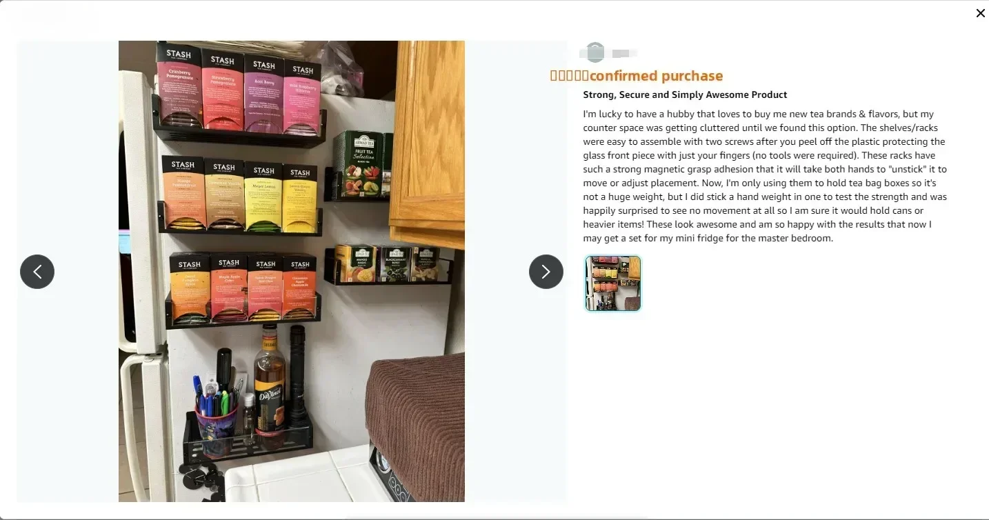 1-4 Pcs Metal Magnetic Spice Rack for Refrigerator Strong Magnet Organizer Shelves Black Spice Storage for Oven Washer and Dryer