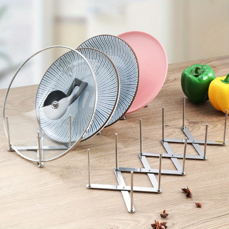 Pot Lid Rack Pan Lid Organizer Retractable Foldable Stainless Steel Plate Dish Holder Shelf Tableware Storage Kitchen Gadgets Pot Lid Rack Pan Lid Organizer Retractable Foldable Stainless Steel Plate Dish Holder Shelf Tableware Storage Kitchen Gadgets
