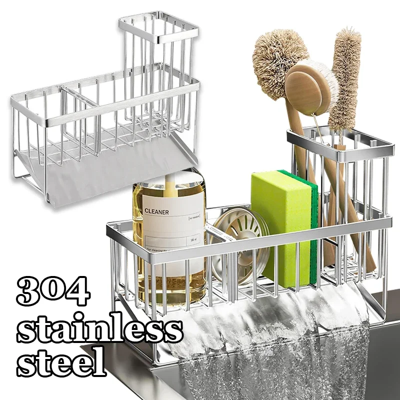 Sink Caddy Sponge Holder Sink Basket Brush Holder Dish Cloth Hanger Soap Rack Sink Stopper Holder Sponge For Kitchen Sink Caddy Sponge Holder Sink Basket Brush Holder Dish Cloth Hanger Soap Rack Sink Stopper Holder Sponge For Kitchen