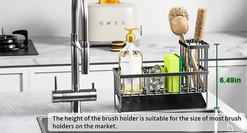 Sink Caddy Sponge Holder Sink Basket Brush Holder Dish Cloth Hanger Soap Rack Sink Stopper Holder Sponge For Kitchen