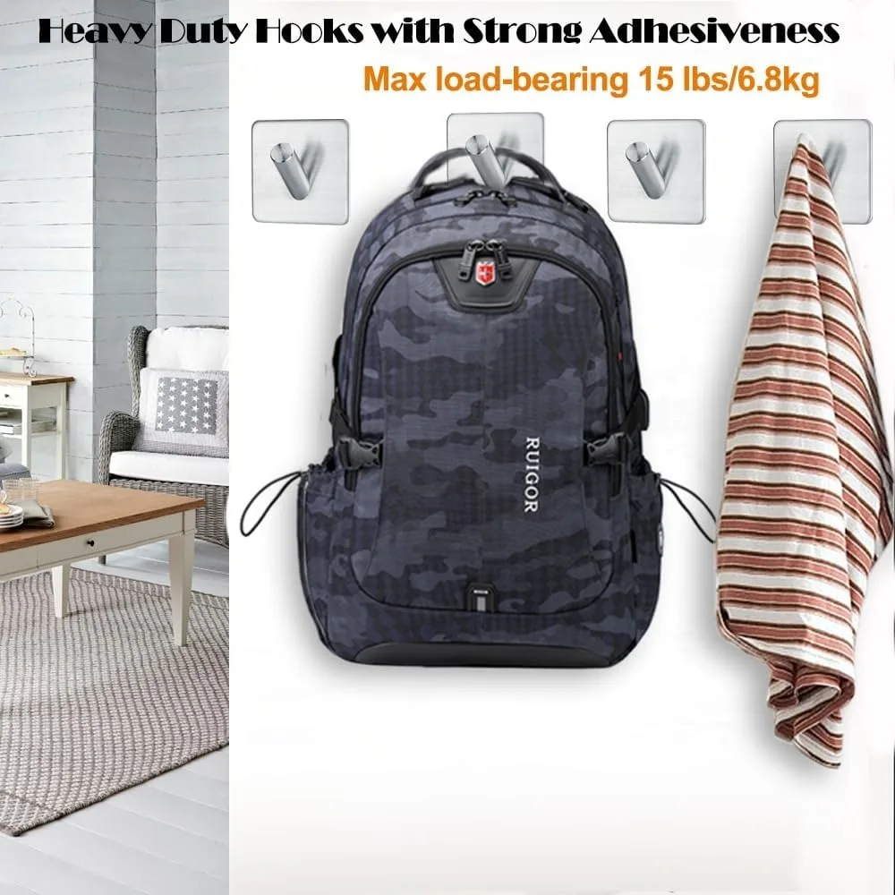 Adhesive Towel Hooks Heavy Duty Towel Hanger Waterproof Stainless Steel Stick On Shower Bathroom Kitchen Storage Holder Hooks Adhesive Towel Hooks Heavy Duty Towel Hanger Waterproof Stainless Steel Stick On Shower Bathroom Kitchen Storage Holder Hooks