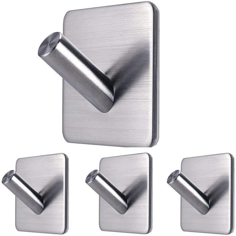 Adhesive Towel Hooks Heavy Duty Towel Hanger Waterproof Stainless Steel Stick On Shower Bathroom Kitchen Storage Holder Hooks Adhesive Towel Hooks Heavy Duty Towel Hanger Waterproof Stainless Steel Stick On Shower Bathroom Kitchen Storage Holder Hooks