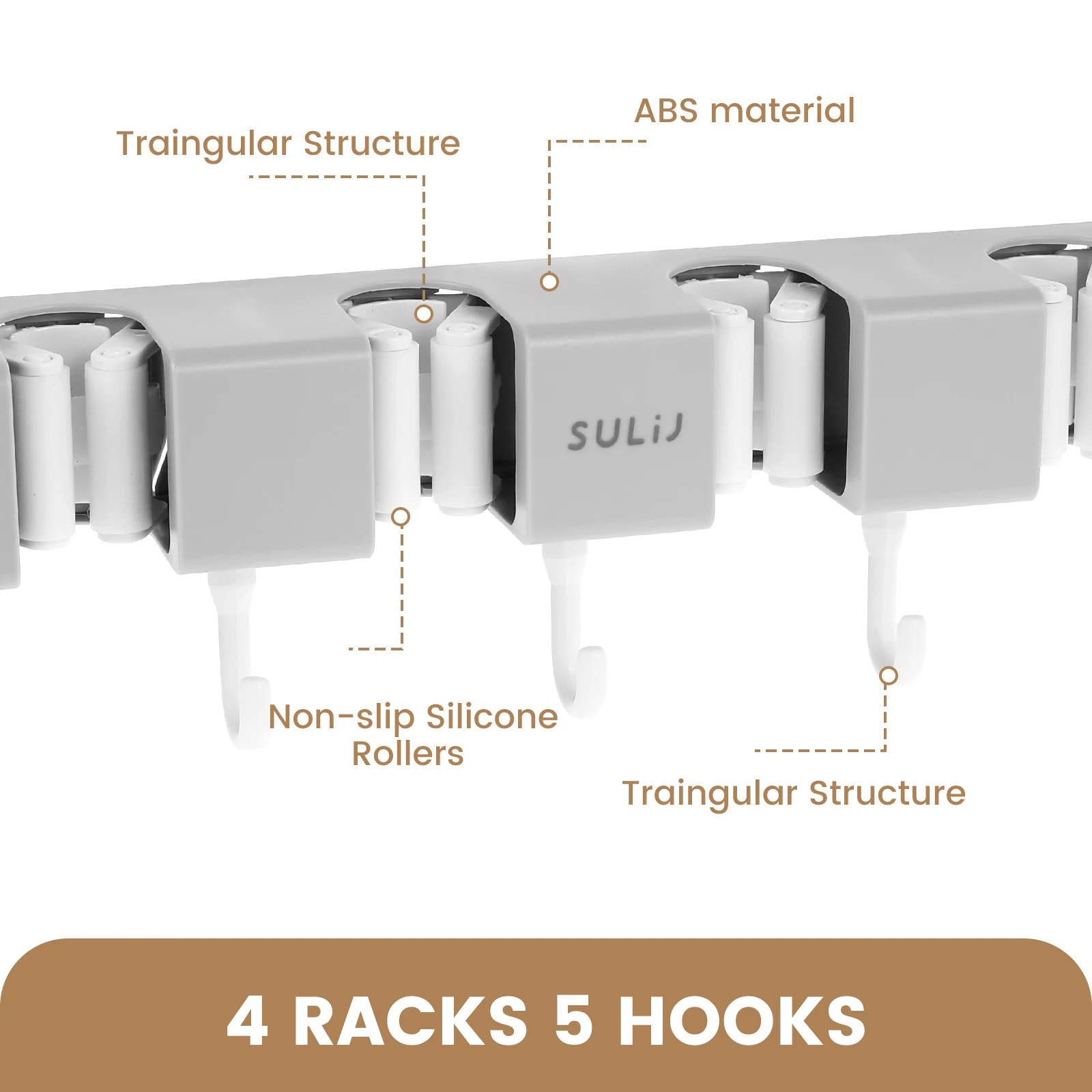 Broom Mop Holder with Hooks Wall Mounted Broom Storage Rack No Drilling Self-Adhesive Mop Broom Organizer for Bathroom Broom Mop Holder with Hooks Wall Mounted Broom Storage Rack No Drilling Self-Adhesive Mop Broom Organizer for Bathroom