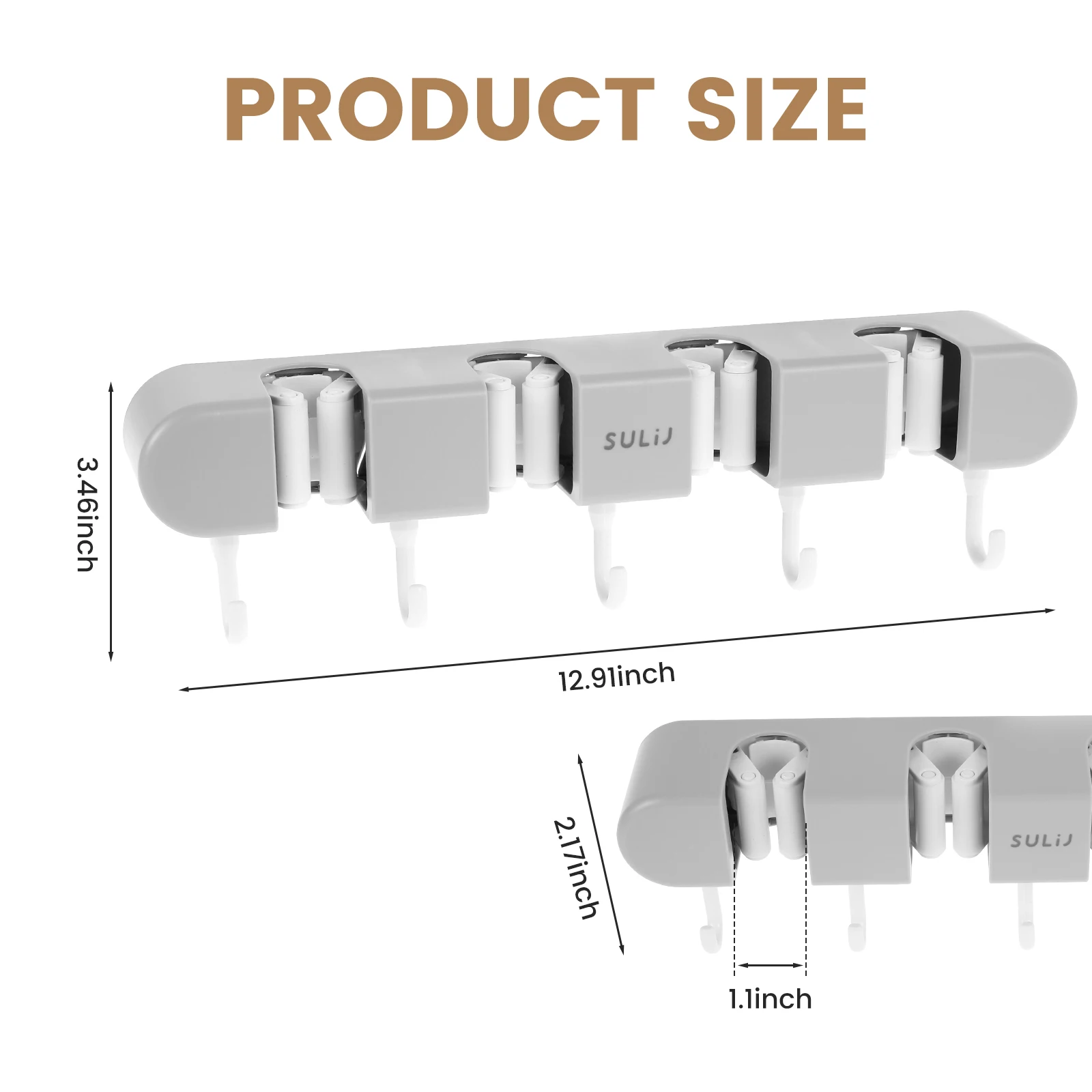 Broom Mop Holder with Hooks Wall Mounted Broom Storage Rack No Drilling Self-Adhesive Mop Broom Organizer for Bathroom Broom Mop Holder with Hooks Wall Mounted Broom Storage Rack No Drilling Self-Adhesive Mop Broom Organizer for Bathroom