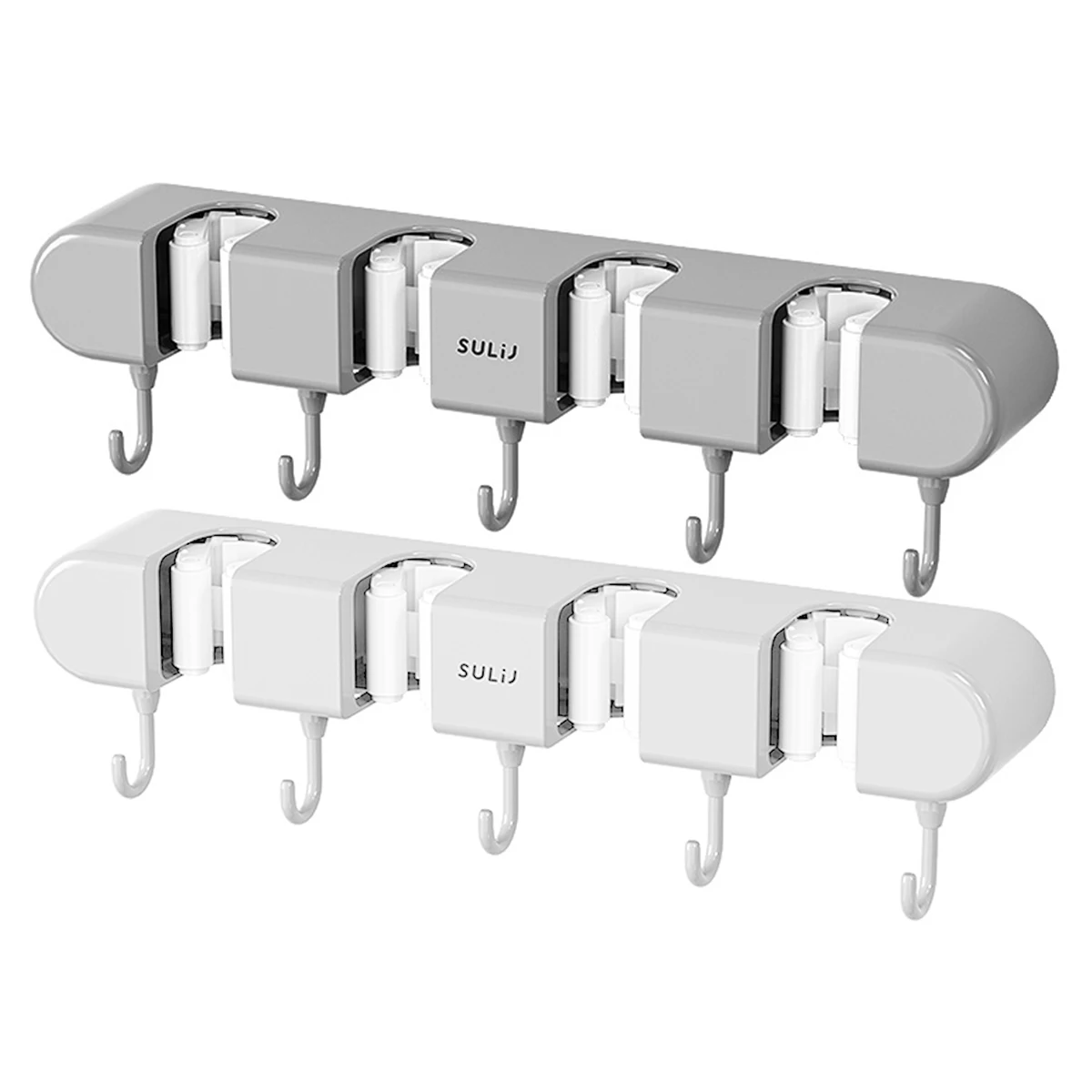 Broom Mop Holder with Hooks Wall Mounted Broom Storage Rack No Drilling Self-Adhesive Mop Broom Organizer for Bathroom Broom Mop Holder with Hooks Wall Mounted Broom Storage Rack No Drilling Self-Adhesive Mop Broom Organizer for Bathroom