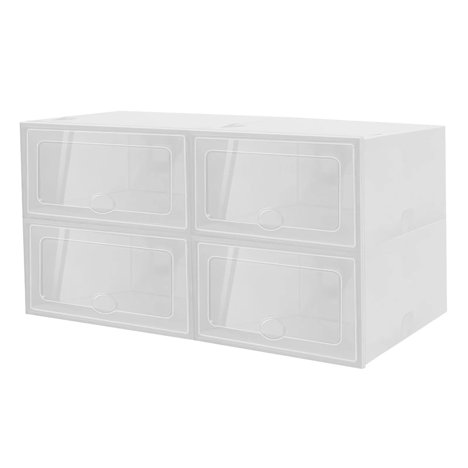 20Pcs Stackable Shoe Storage Box, Foldable Plastic Shoe Organizer with Transparent Door, Dustproof Container for Closet 20Pcs Stackable Shoe Storage Box, Foldable Plastic Shoe Organizer with Transparent Door, Dustproof Container for Closet