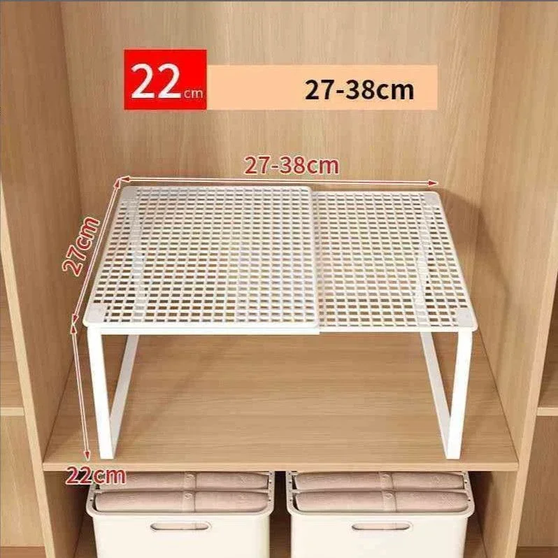 Expandable Closet Shelf Organizer Telescopic Wardrobe Storage Rack No Drill Adjustable Divider for Clothes Shoes Cabinets Home Expandable Closet Shelf Organizer Telescopic Wardrobe Storage Rack No Drill Adjustable Divider for Clothes Shoes Cabinets Home