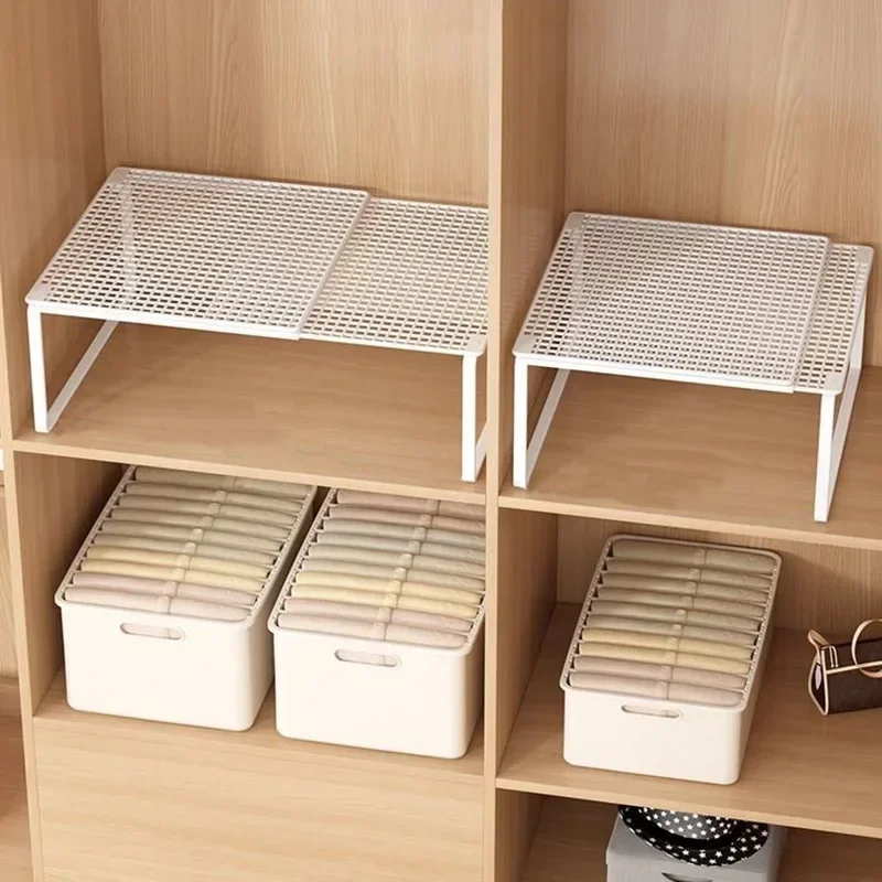 Expandable Closet Shelf Organizer Telescopic Wardrobe Storage Rack No Drill Adjustable Divider for Clothes Shoes Cabinets Home Expandable Closet Shelf Organizer Telescopic Wardrobe Storage Rack No Drill Adjustable Divider for Clothes Shoes Cabinets Home