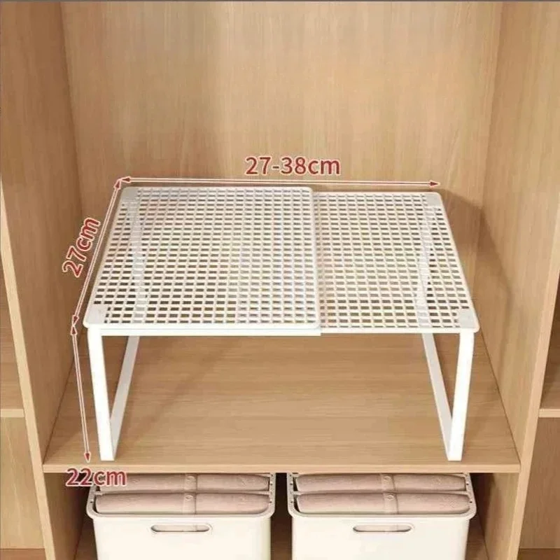 Expandable Closet Shelf Organizer Telescopic Wardrobe Storage Rack No Drill Adjustable Divider for Clothes Shoes Cabinets Home Expandable Closet Shelf Organizer Telescopic Wardrobe Storage Rack No Drill Adjustable Divider for Clothes Shoes Cabinets Home