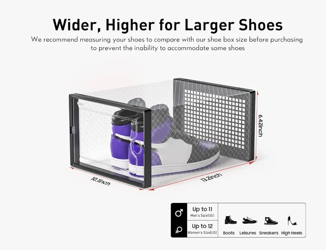 Stackable Shoe Storage Boxes, Clear Plastic Shoe Organizer Containers with Front Opening Door, Dust‑Proof Foldable Sneaker Storage Bins, Space‑Saving Shoe Display Case for Closet, Bedroom, Hallway Stackable Shoe Storage Boxes, Clear Plastic Shoe Organizer Containers with Front Opening Door, Dust‑Proof Foldable Sneaker Storage Bins, Space‑Saving Shoe Display Case for Closet, Bedroom, Hallway