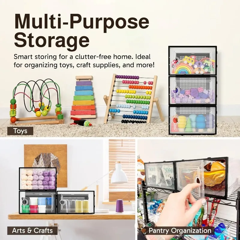 Stackable Shoe Storage Boxes, Clear Plastic Shoe Organizer Containers with Front Opening Door, Dust‑Proof Foldable Sneaker Storage Bins, Space‑Saving Shoe Display Case for Closet, Bedroom, Hallway Stackable Shoe Storage Boxes, Clear Plastic Shoe Organizer Containers with Front Opening Door, Dust‑Proof Foldable Sneaker Storage Bins, Space‑Saving Shoe Display Case for Closet, Bedroom, Hallway
