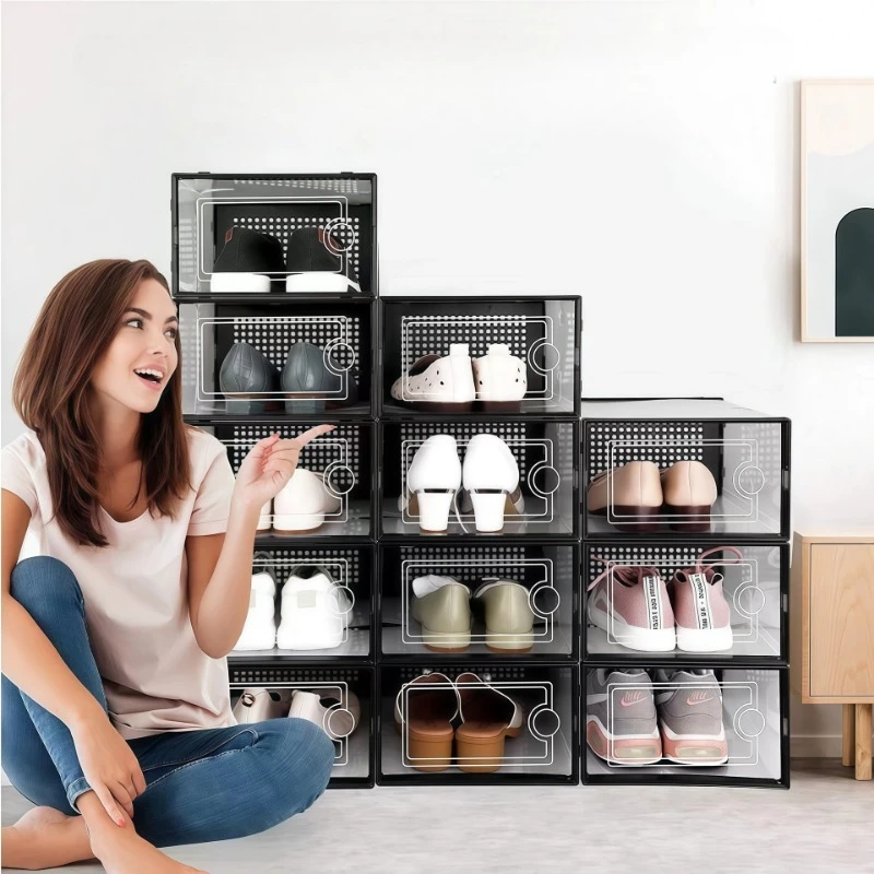 Stackable Shoe Storage Boxes, Clear Plastic Shoe Organizer Containers with Front Opening Door, Dust‑Proof Foldable Sneaker Storage Bins, Space‑Saving Shoe Display Case for Closet, Bedroom, Hallway Stackable Shoe Storage Boxes, Clear Plastic Shoe Organizer Containers with Front Opening Door, Dust‑Proof Foldable Sneaker Storage Bins, Space‑Saving Shoe Display Case for Closet, Bedroom, Hallway