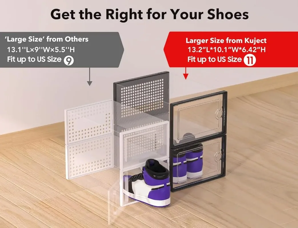 Stackable Shoe Storage Boxes, Clear Plastic Shoe Organizer Containers with Front Opening Door, Dust‑Proof Foldable Sneaker Storage Bins, Space‑Saving Shoe Display Case for Closet, Bedroom, Hallway Stackable Shoe Storage Boxes, Clear Plastic Shoe Organizer Containers with Front Opening Door, Dust‑Proof Foldable Sneaker Storage Bins, Space‑Saving Shoe Display Case for Closet, Bedroom, Hallway