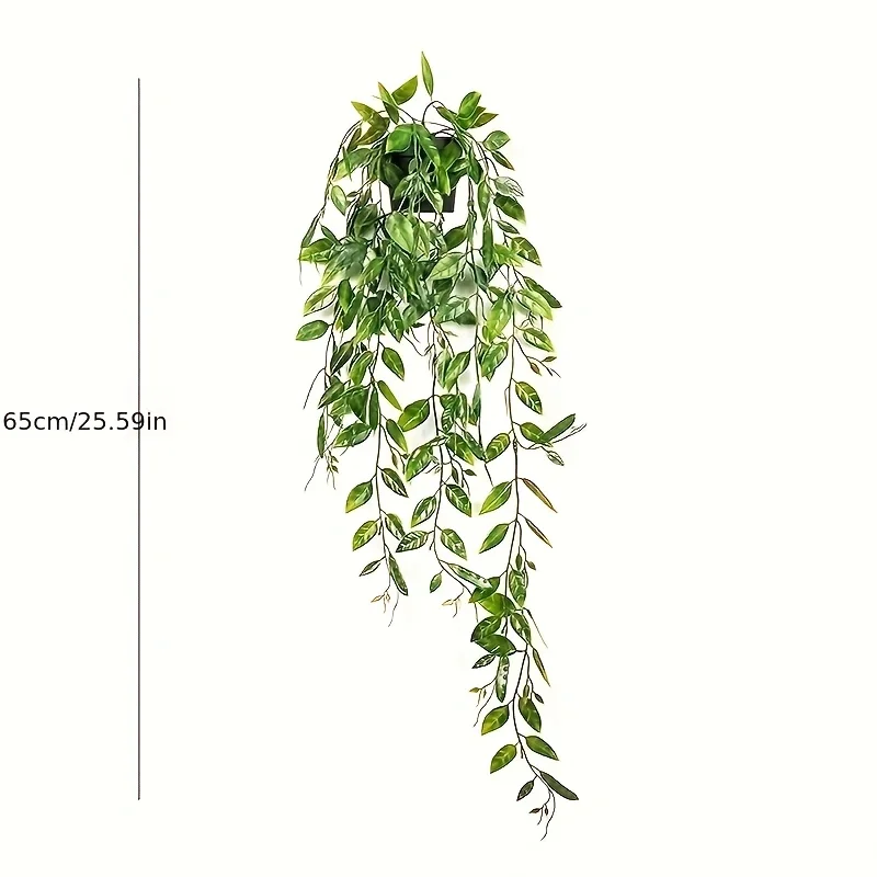 Artificial Hanging Plants, Eucalyptus Leaf Vine Fake Potted Plant Set, for Indoor and Outdoor Wall and Home Decoration