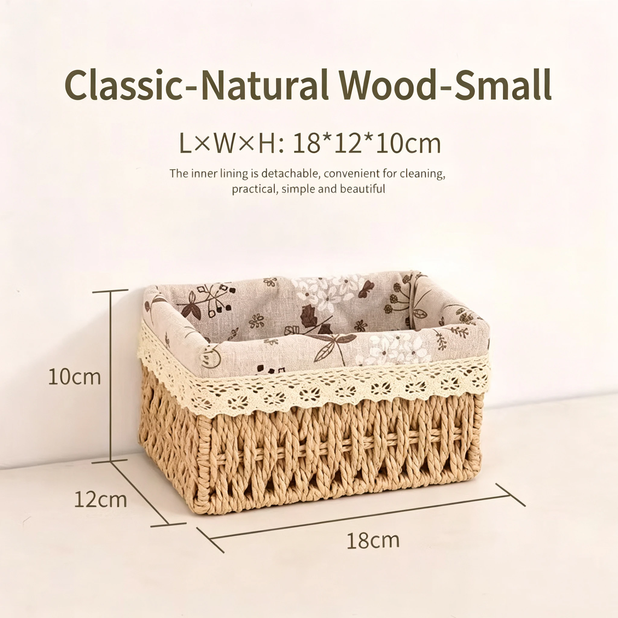 Rattan Storage Basket Desktop Organizer Box Remote Control Snack Storage Bin Bedside Table Coffee Table Decorative Organizer