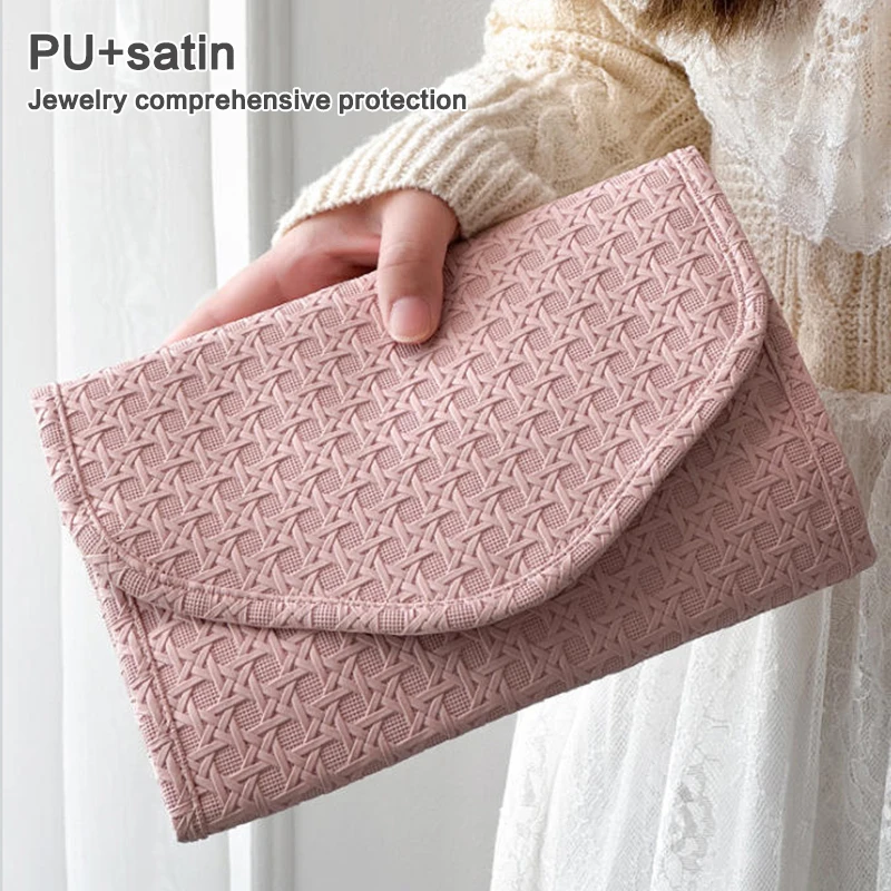 Foldable Jewelry Case Roll Travel Jewelry Organizer Portable For Journey Earrings Rings Necklaces Brooches Storage Bag Foldable Jewelry Case Roll Travel Jewelry Organizer Portable For Journey Earrings Rings Necklaces Brooches Storage Bag