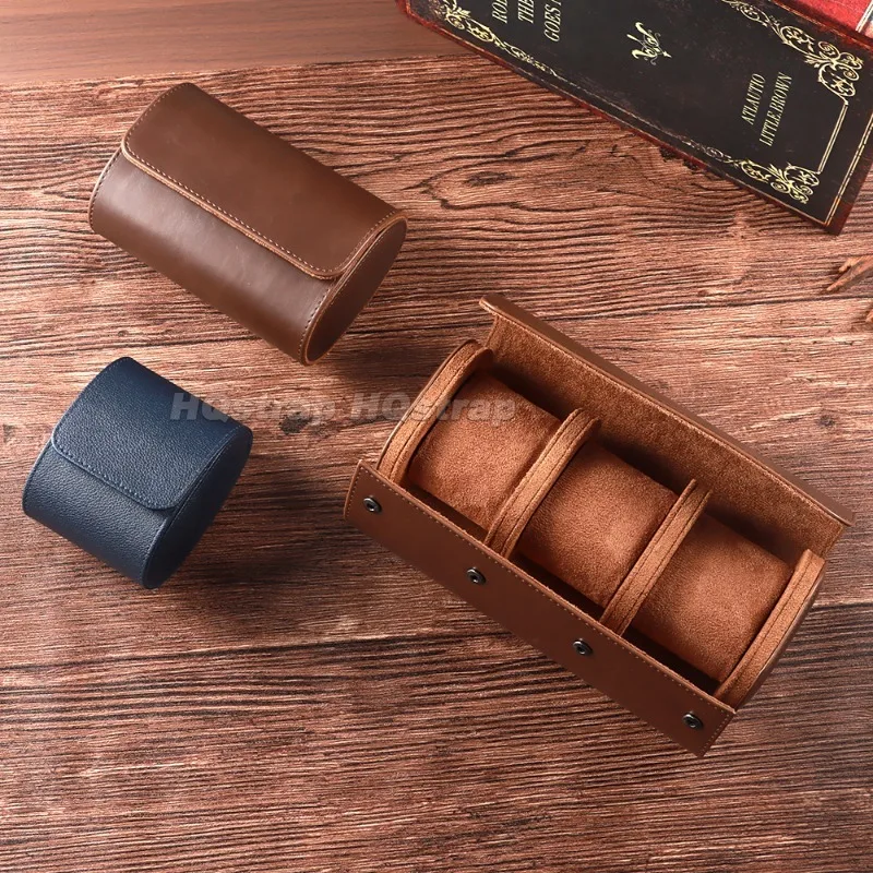 1/2/3 Slots Watch Roll Travel Case Portable Watch Storage Organizer Soft Suede Lining Anti-Scratch Watch Holder Box Display Bag 1/2/3 Slots Watch Roll Travel Case Portable Watch Storage Organizer Soft Suede Lining Anti-Scratch Watch Holder Box Display Bag
