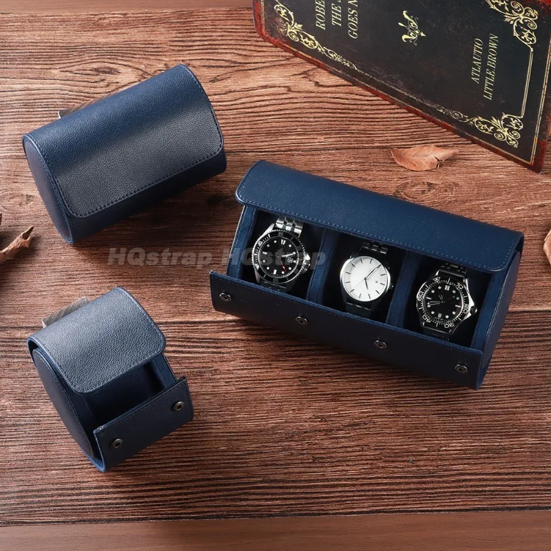 1/2/3 Slots Watch Roll Travel Case Portable Watch Storage Organizer Soft Suede Lining Anti-Scratch Watch Holder Box Display Bag 1/2/3 Slots Watch Roll Travel Case Portable Watch Storage Organizer Soft Suede Lining Anti-Scratch Watch Holder Box Display Bag
