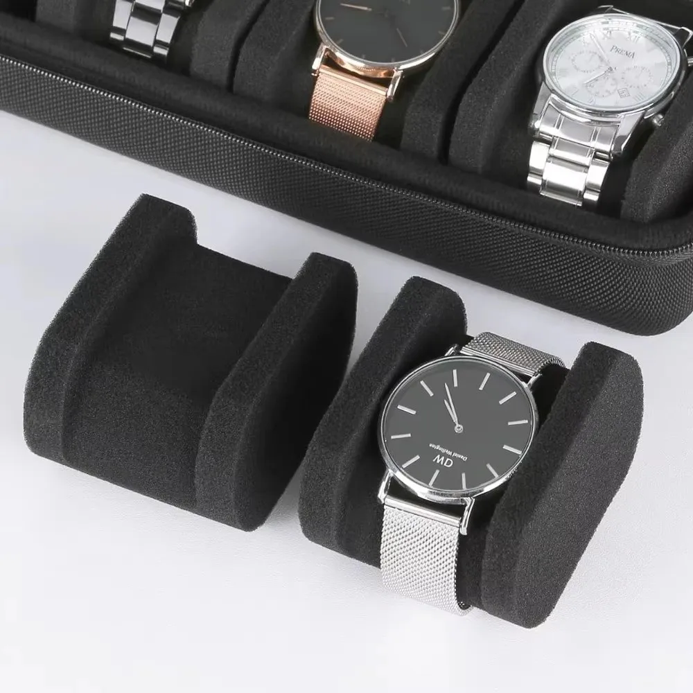 Portable 6/8/10/12/15 Slots Watch Box EVA Shockproof Watch Display Holder Hard Drop-resistant Watch Storage Box Home Use Portable 6/8/10/12/15 Slots Watch Box EVA Shockproof Watch Display Holder Hard Drop-resistant Watch Storage Box Home Use