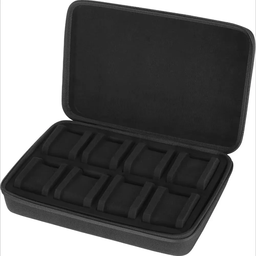 Portable 6/8/10/12/15 Slots Watch Box EVA Shockproof Watch Display Holder Hard Drop-resistant Watch Storage Box Home Use Portable 6/8/10/12/15 Slots Watch Box EVA Shockproof Watch Display Holder Hard Drop-resistant Watch Storage Box Home Use