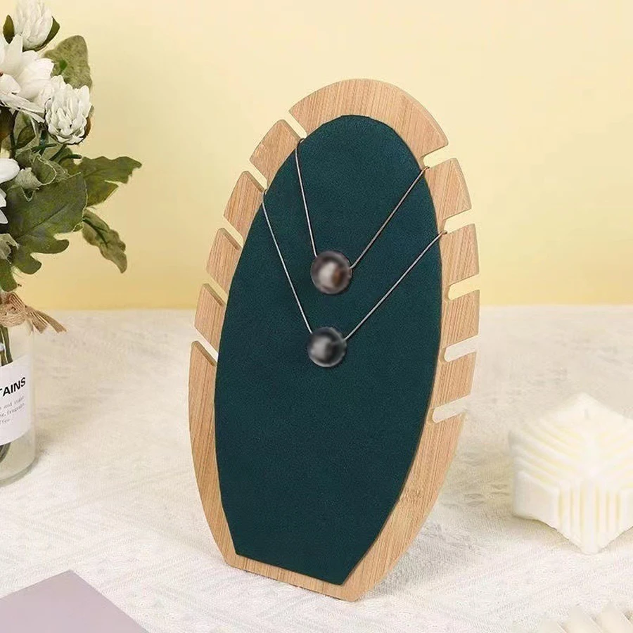 1pc Bamboo Wood Jewelry Display Stand Detachable Bracelet Necklace Pendant Stotage Rack Holder Display Board Jewellry Props