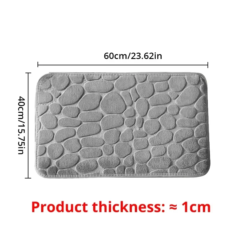 1PC Memory Foam Velvet Carpet Embossed Non-Slip Mat for Bathroom Living Room Cobblestone Floor Home Decorative Rug 1PC Memory Foam Velvet Carpet Embossed Non-Slip Mat for Bathroom Living Room Cobblestone Floor Home Decorative Rug