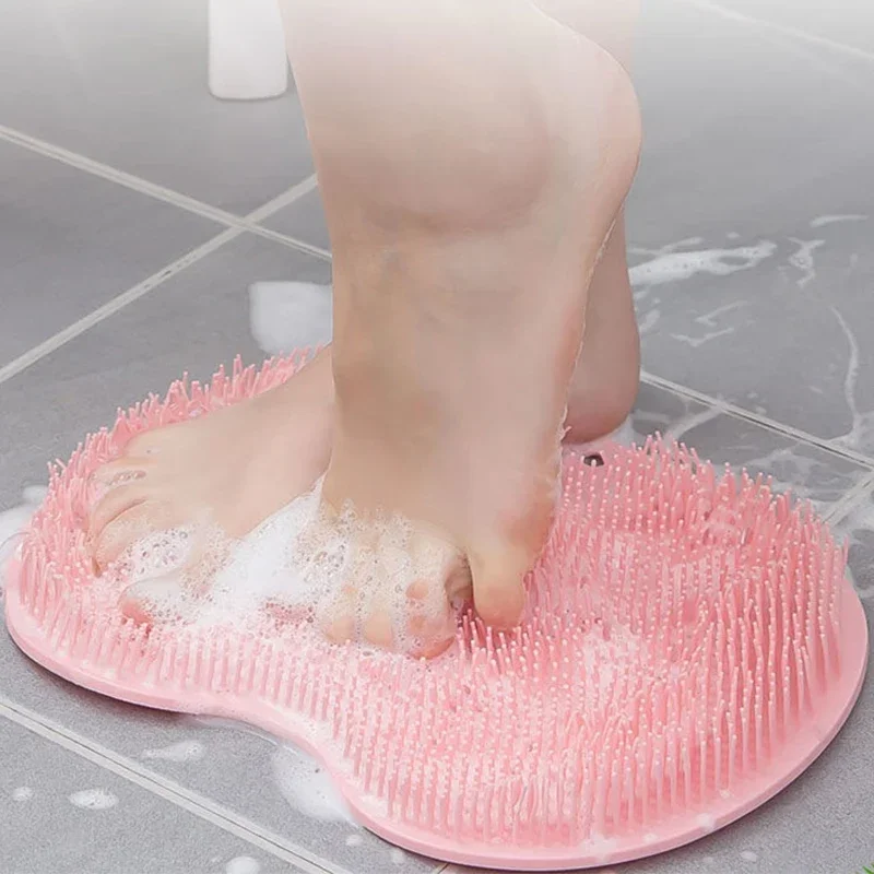 Exfoliating Brush for Feet Foot Wash Mat Brush Body Wash Scrubber in Shower Silicone Bath Massage Mat Back Brush Wall Mounted Exfoliating Brush for Feet Foot Wash Mat Brush Body Wash Scrubber in Shower Silicone Bath Massage Mat Back Brush Wall Mounted