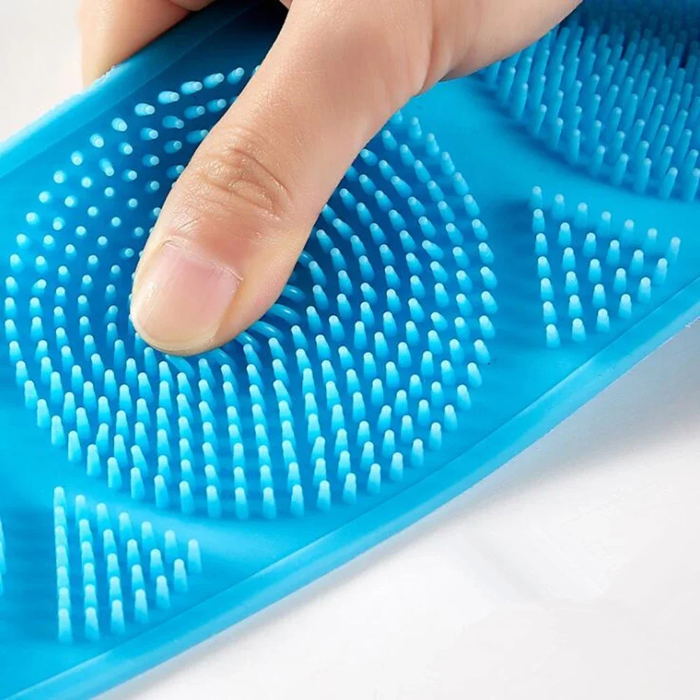 Exfoliating Brush for Feet Foot Wash Mat Brush Body Wash Scrubber in Shower Silicone Bath Massage Mat Back Brush Wall Mounted Exfoliating Brush for Feet Foot Wash Mat Brush Body Wash Scrubber in Shower Silicone Bath Massage Mat Back Brush Wall Mounted