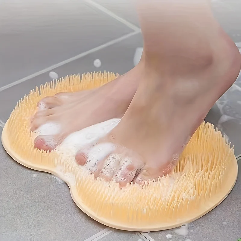 Exfoliating Brush for Feet Foot Wash Mat Brush Body Wash Scrubber in Shower Silicone Bath Massage Mat Back Brush Wall Mounted Exfoliating Brush for Feet Foot Wash Mat Brush Body Wash Scrubber in Shower Silicone Bath Massage Mat Back Brush Wall Mounted