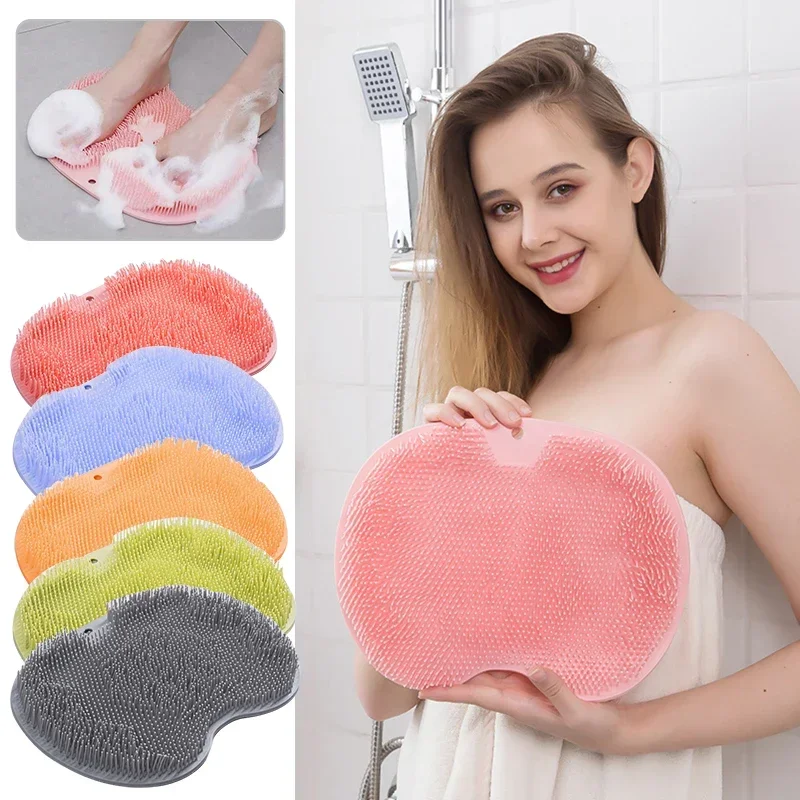 Exfoliating Brush for Feet Foot Wash Mat Brush Body Wash Scrubber in Shower Silicone Bath Massage Mat Back Brush Wall Mounted Exfoliating Brush for Feet Foot Wash Mat Brush Body Wash Scrubber in Shower Silicone Bath Massage Mat Back Brush Wall Mounted