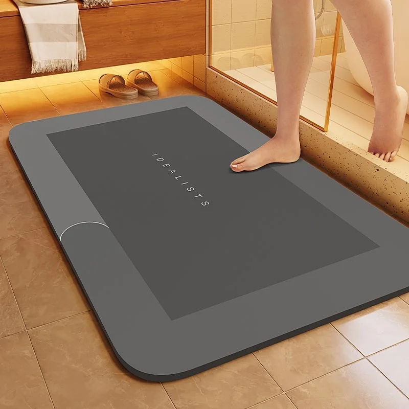 ANTI SLIP QUICK DRY ABSORBENT BATH MAT, DIRT RESISTANT DOOR MAT FOR BATHROOM ENTRANCE, SIMPLE STYLE BATHROOM FLOOR MAT