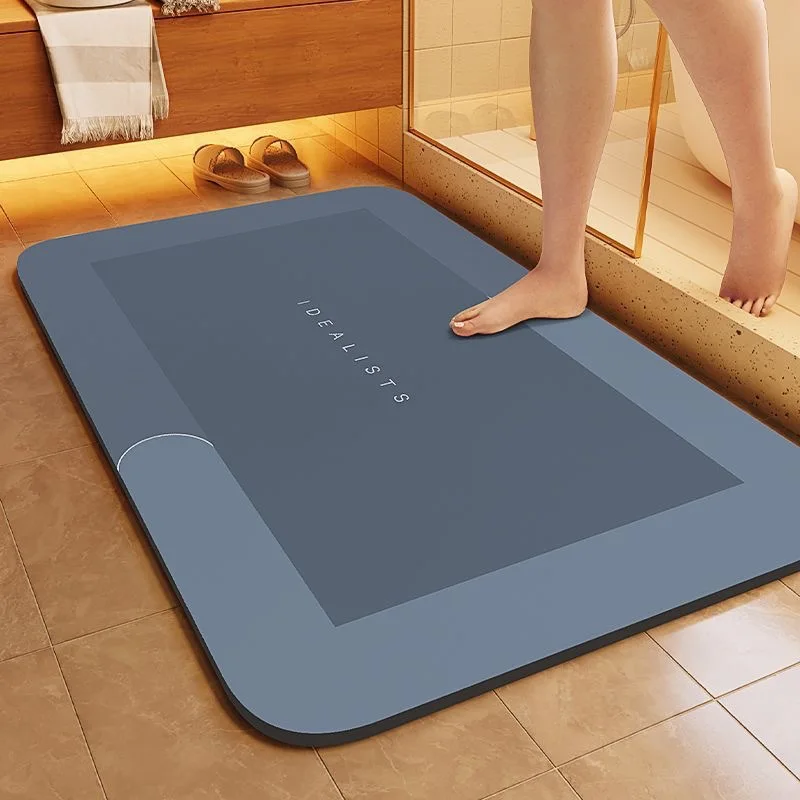 ANTI SLIP QUICK DRY ABSORBENT BATH MAT, DIRT RESISTANT DOOR MAT FOR BATHROOM ENTRANCE, SIMPLE STYLE BATHROOM FLOOR MAT